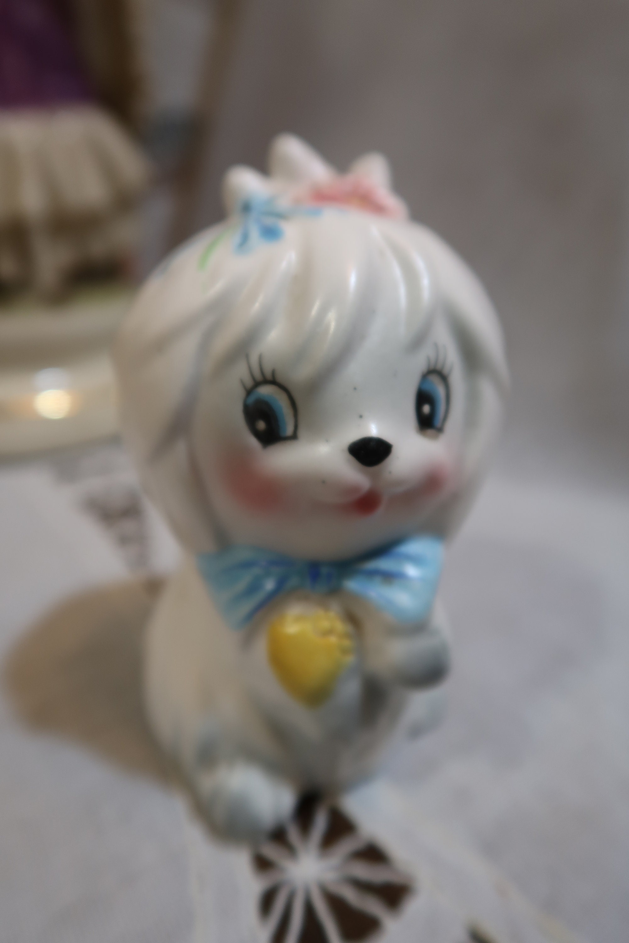 Adorable Vintage Lefton Mr Toodles Salt & Pepper White Maltese