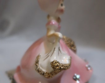 アンティーク ジョルジュドフール ギリシャ神話 女神 神殿 パート・ド・ヴェール Kandy the Lovely Vintage Josef Originals California Pink