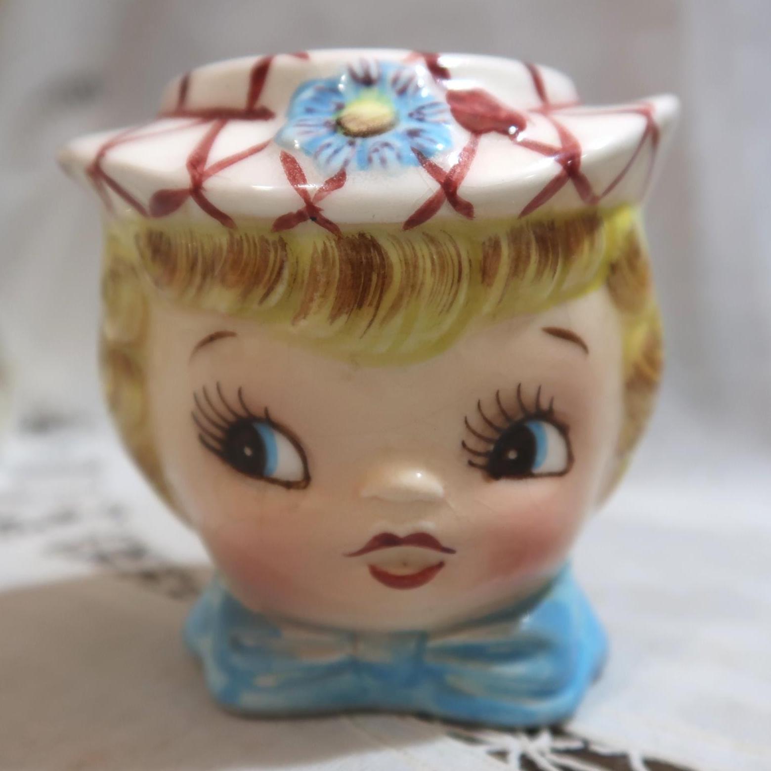 Collectible Vintage Lefton Miss Dainty Salt and Pepper Shaker Set