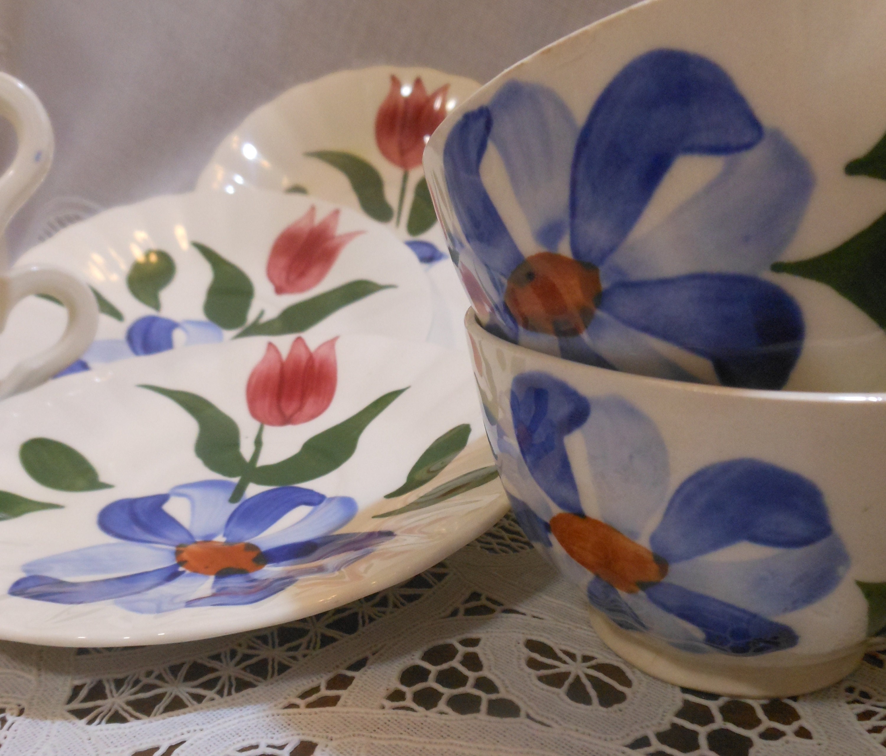Blue Ridge Dishware Patterns Home & Living Dinnerware Sets Bright & Beautiful Vintage Rutledge Blue ...