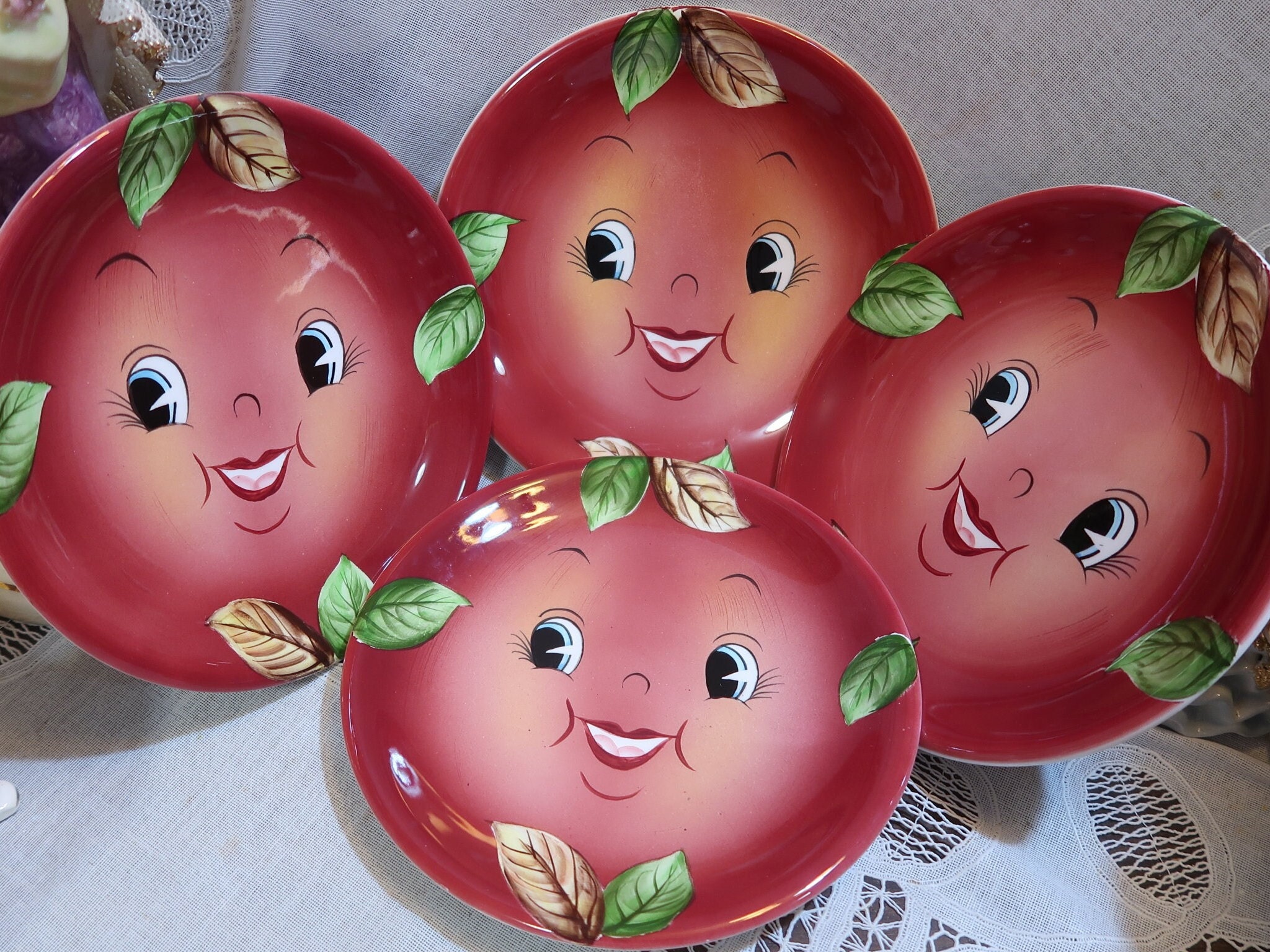 Adorbs Vintage Miyao PY Anthropomorphic Apple 7