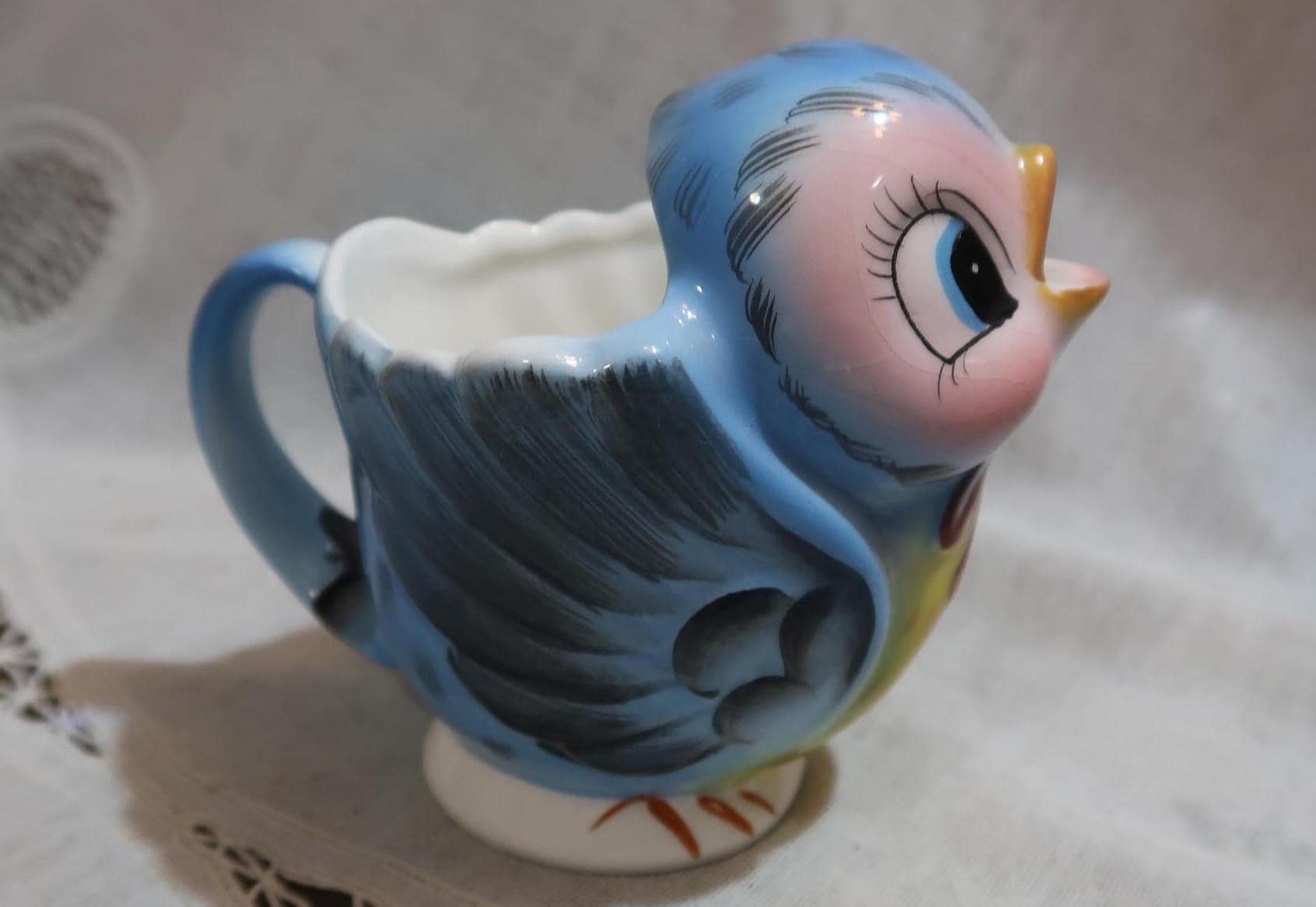 Vintage Bluebird Pitcher - Etsy