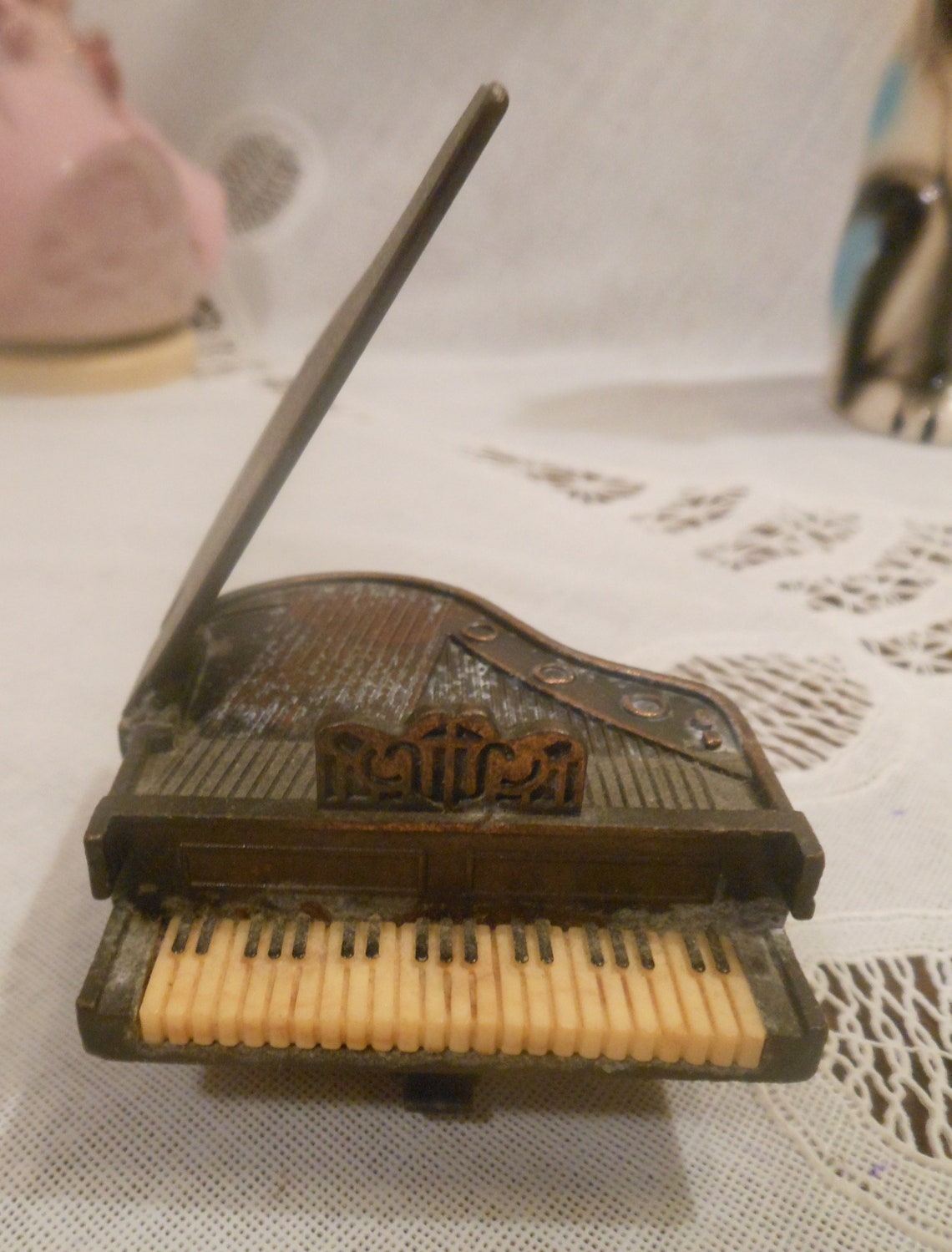 Vintage Metal Grand Piano Pencil Sharpener Miniature Open Etsy