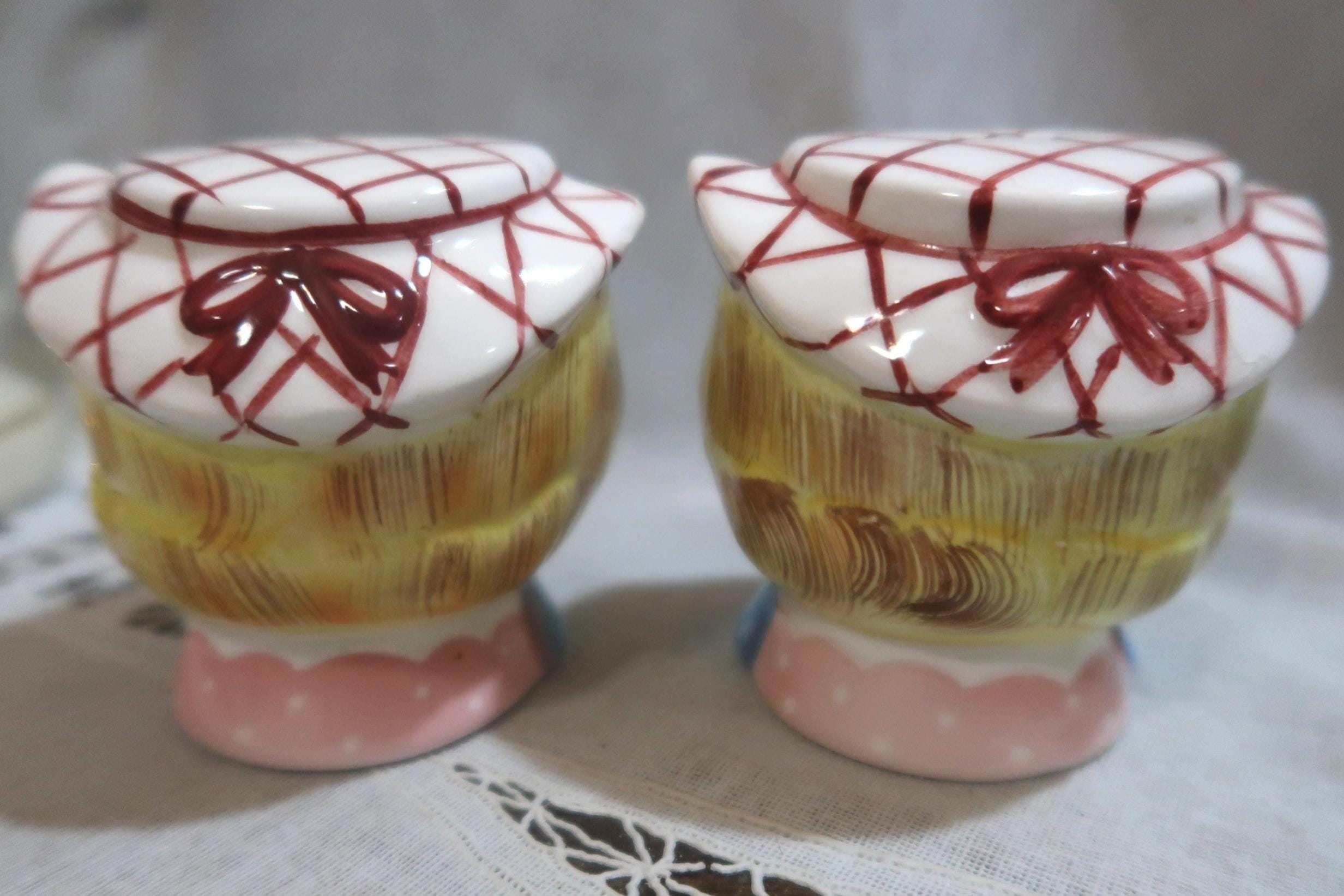Collectible Vintage Lefton Miss Dainty Salt and Pepper Shaker Set