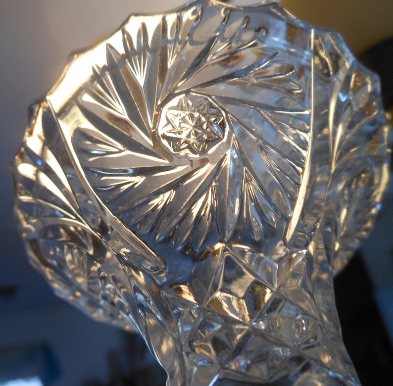 Beautiful Vintage Buzz Pinwheel Lead Crystal Glass Candle Etsy
