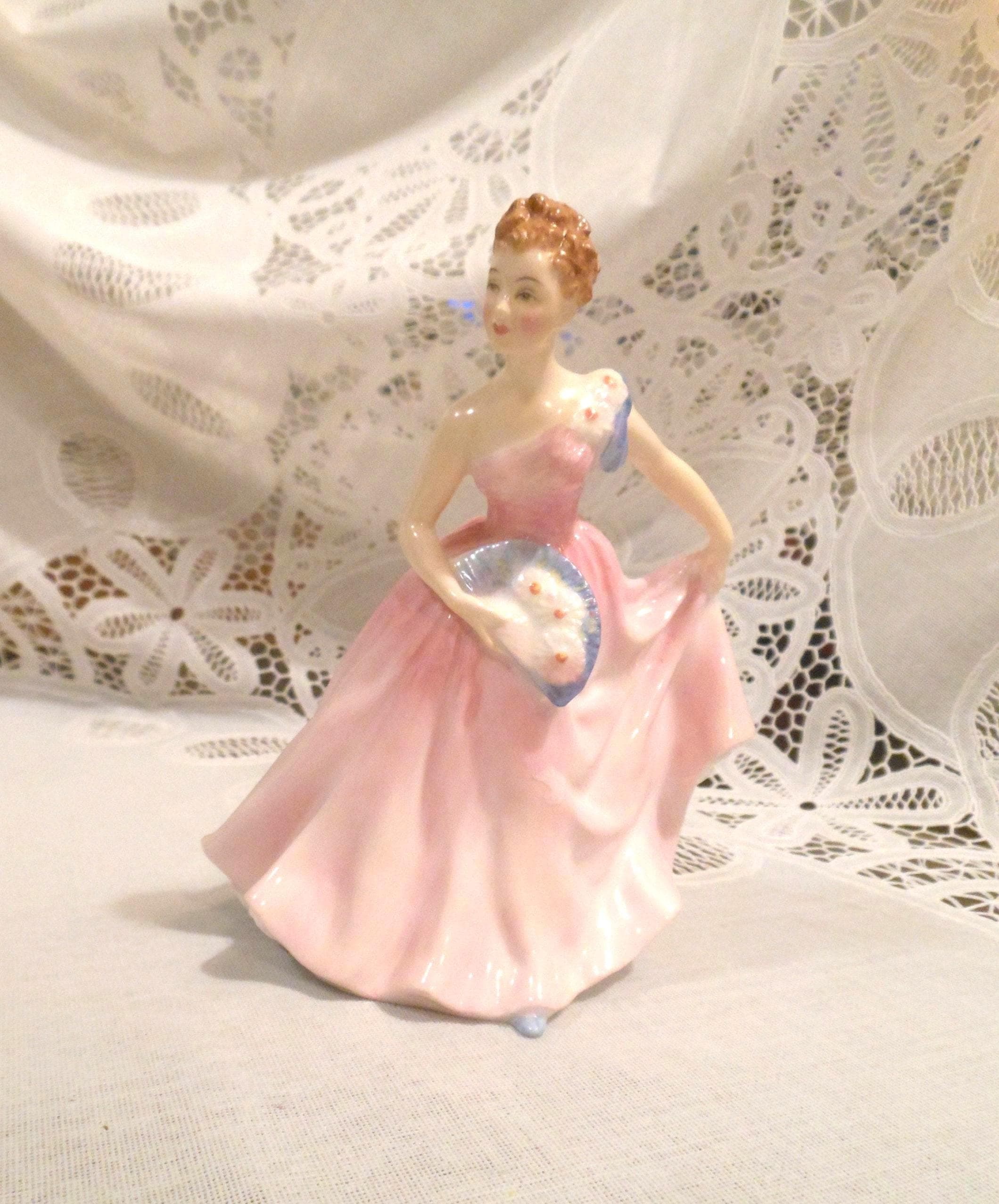 Victorian Woman Figurine Red Dress - Etsy