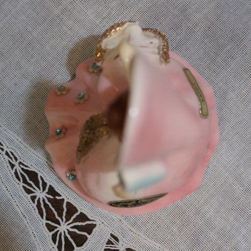Kandy the Lovely Vintage Josef Originals shops California Pink Dress Hat Blue Rhinestones Gold Spaghetti Holding Parasol White Flowers Pretty Eyes