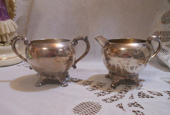 Absolutely Gorgeous Vintage FB Rogers Silver Co 1883 Creamer Sugar