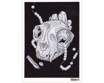 Embellished Art Print 'Divine Throne' Signed