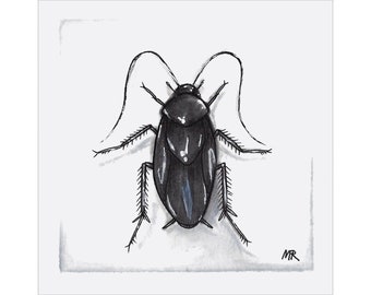 Square Art Print 'Pest' Signed