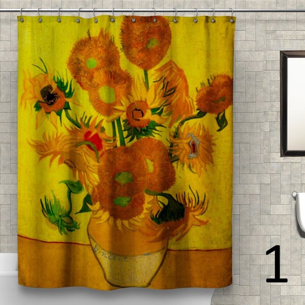 Sunflower Shower Curtain Etsy