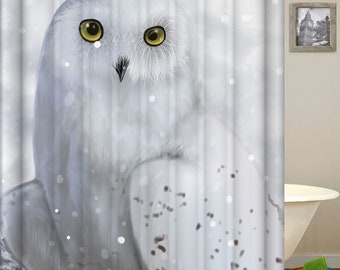 Owl Shower Curtain Etsy