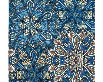 Boho Mandala Fabric Shower Curtain 71X71/" Waterproof Sheer Set Bath Accessories