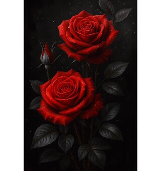 Kit Pittura Diamanti 5D Zariocy Rose | Diamantini Rotondi | Tela 30x30 Cm | Fai Da Te Antistress Per Principianti | Decorazione Casa Quadro