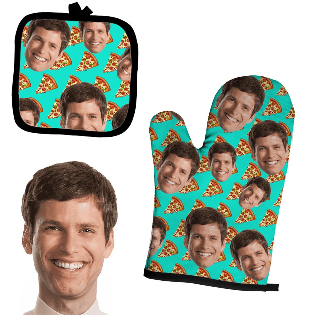 Personalized Face Oven Mitt, Custom Photo Mitt, Customized Oven Glove