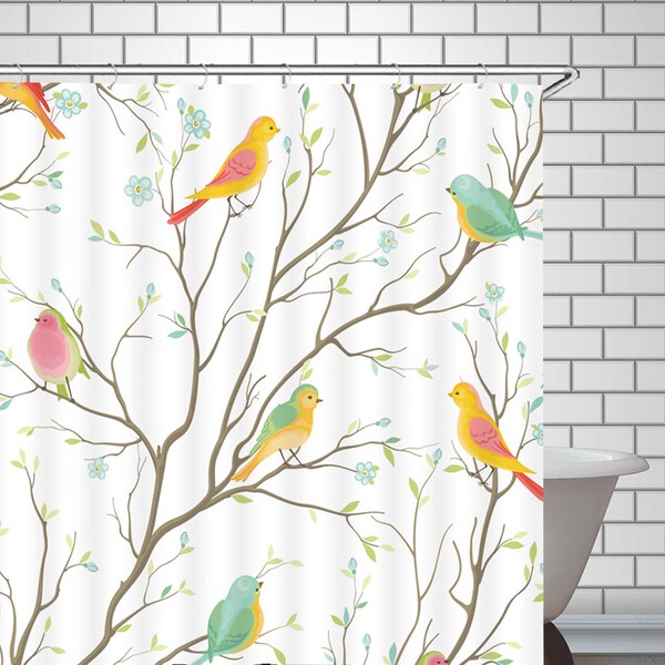 Bird Shower Curtain Etsy