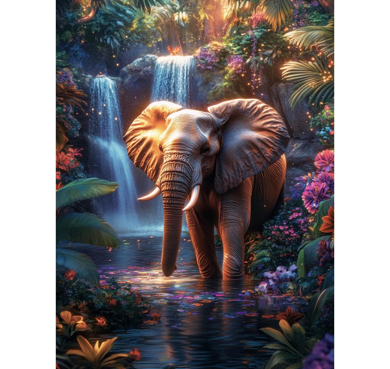 Elephant Diamond Painting Kit, 5D DIY Full Drill Rhinestone