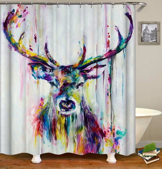 deer shower curtain society6