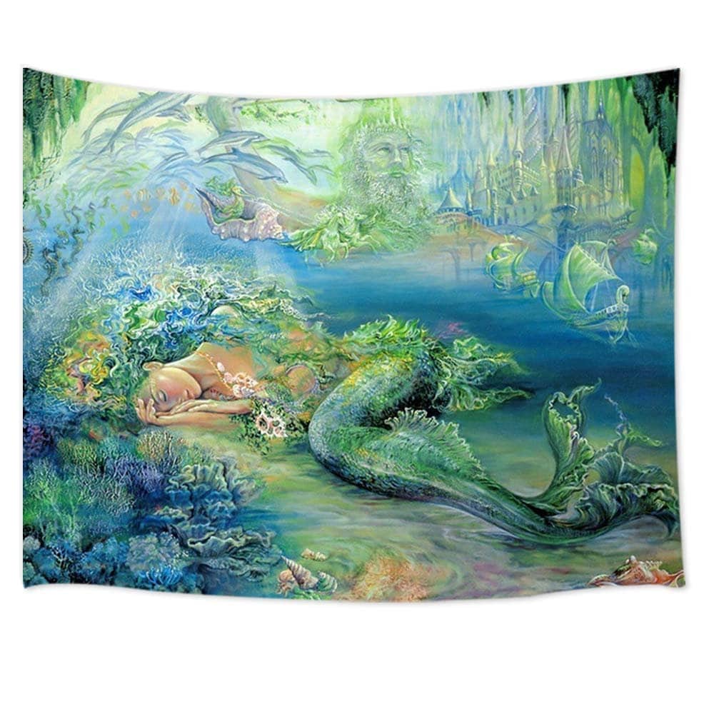 Mermaid Tapestry Wall Hanging Tapestries For Living Room Etsy