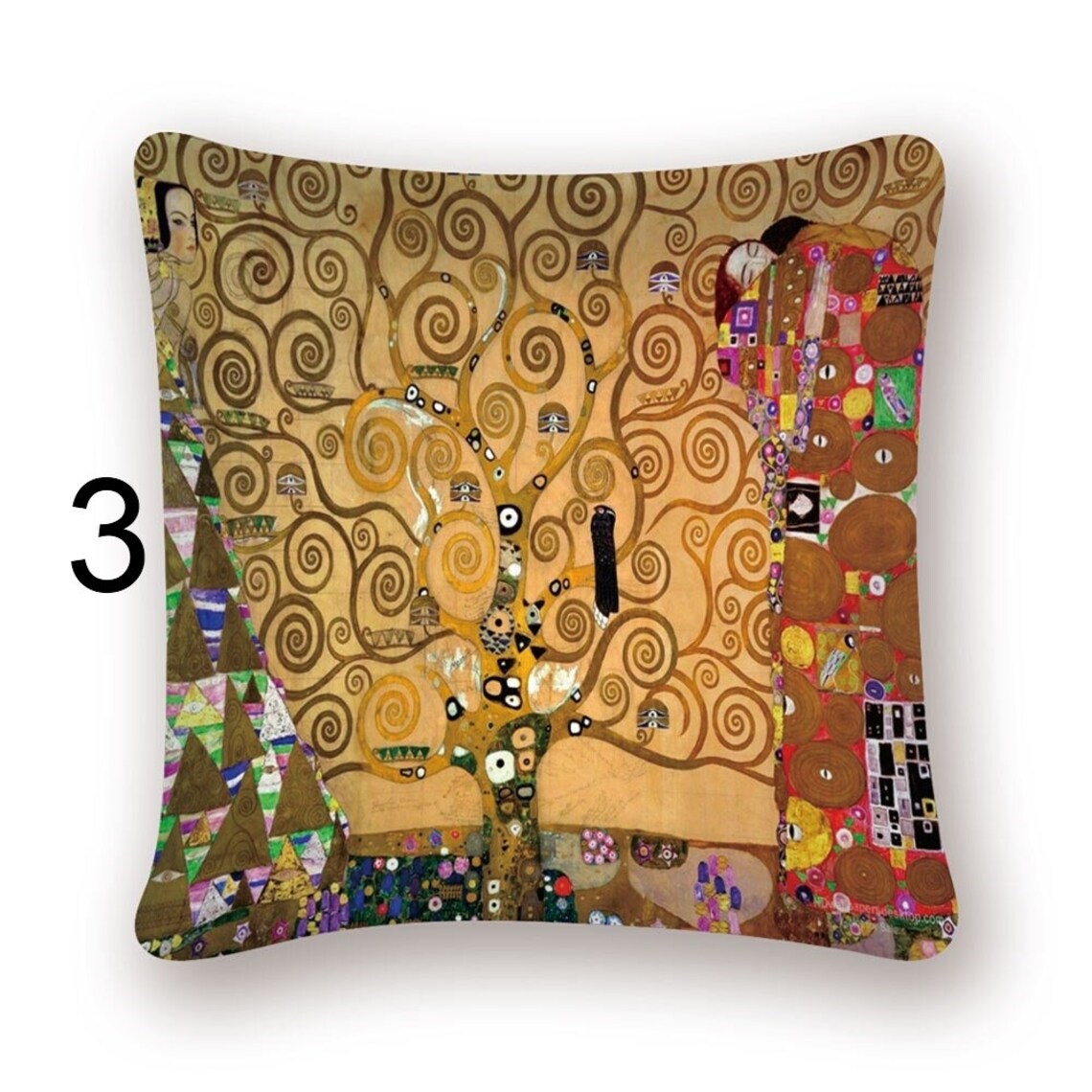Gustav Klimt Pillow Cover Tree of Life Cushion Cover Art Etsy