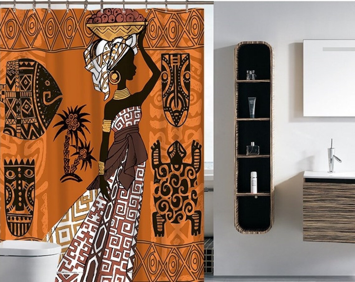 African Women Shower Curtain Africa Shower Curtains Etsy