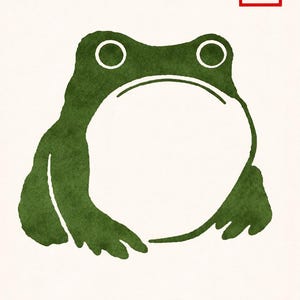 Gordijn Japanse kikker, minimalistisch deurgordijn kikker, dierengordijn Sumi-e-stijl, schattig zendecor, kamerscherm Japandi afbeelding 4