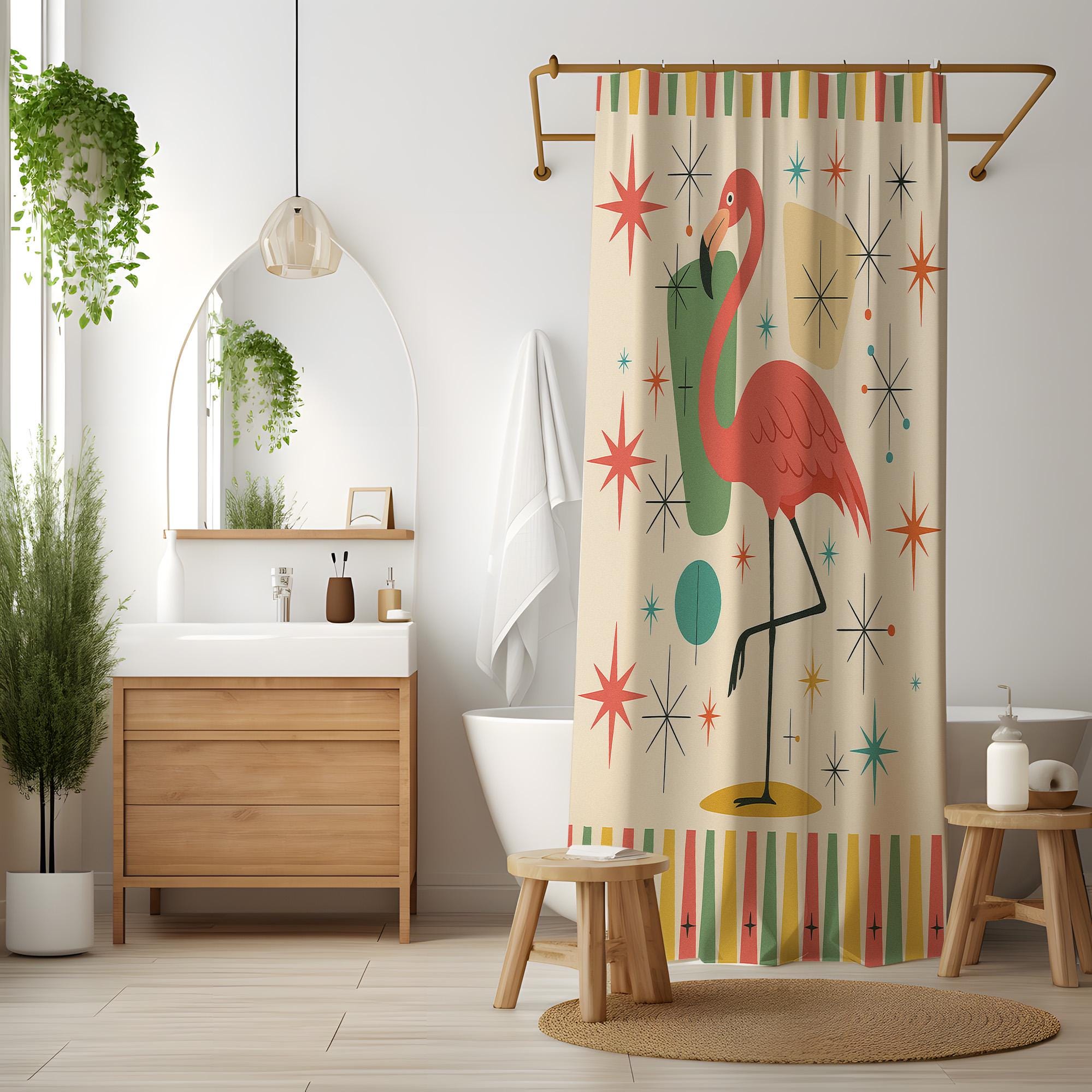Flamingo Narrow Stall Shower Curtain – 90x180 120x180 150x180 Cm ...