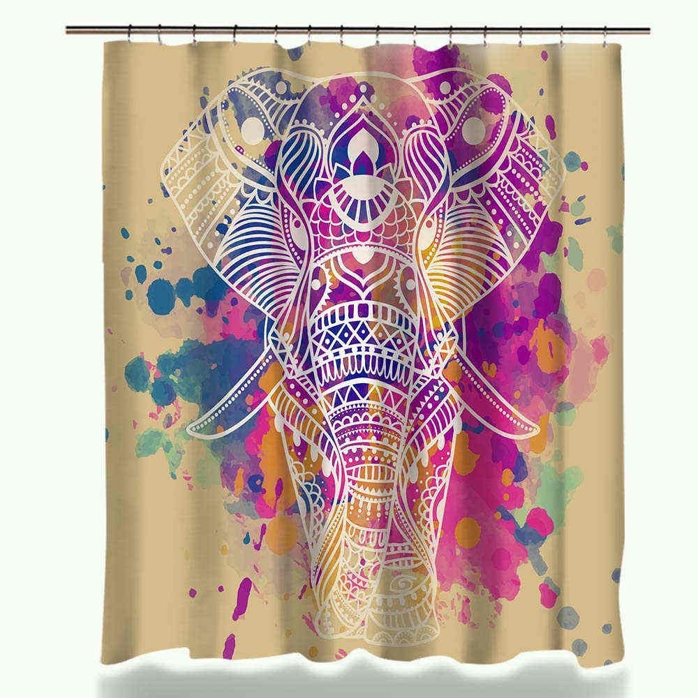 Elephant Shower Curtain Colorful Elephant Shower Curtains Etsy
