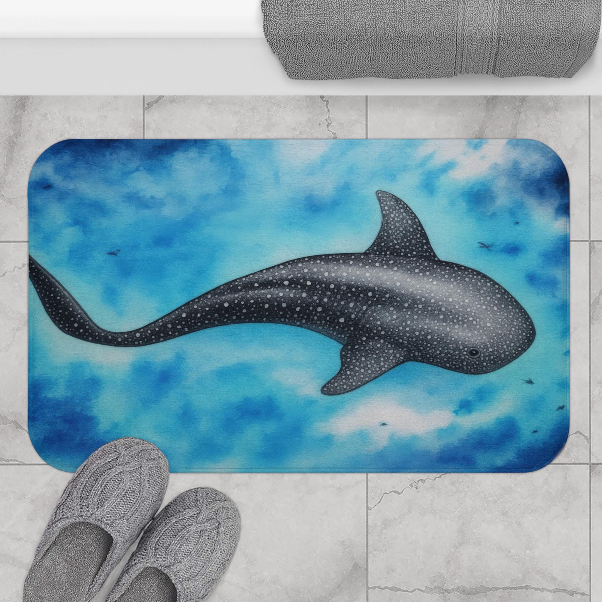 Whimsical Whale Shark Bath Mat, Ocean Decor, Nautical Bathroom Rug, Sea  Life Gift, Teen Bathroom Accessory, Shark Week, Beach Towel - Etsy
