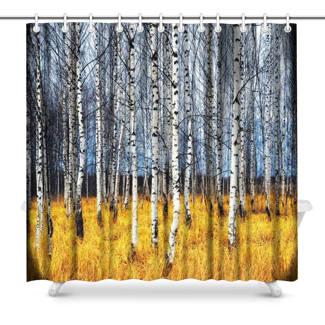 Birch Trees Shower Curtain Birch Tree Bark Shower Curtains Etsy