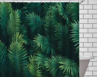 Ferns RT Designers Collection Printed Fabric Shower Curtains Ferns RT Designers Collection Printed Fabric Shower Curtains