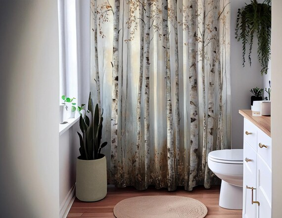 VANZEV Forest Sunlight Misty Shower Curtain - Waterproof 72x72 Inch Nature Design - View #9