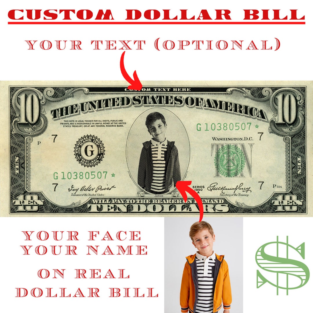 Game Play Money Birthday Money Your Face on Money Custom - Etsy