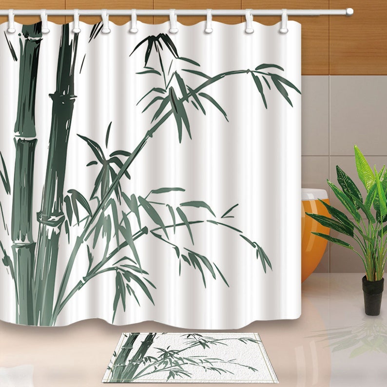 180*180cm 3D view Waterproof Fabric Shower Curtain Bathroom home decor 12 hooks