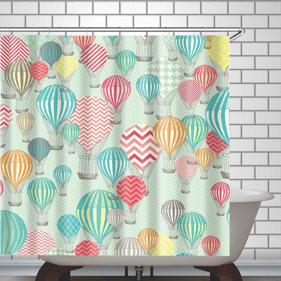 Balloon Shower Curtain Balloons Shower Curtains Eco Friendly Etsy
