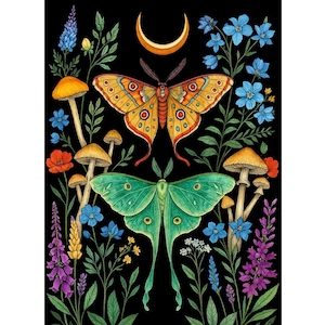Luna Moth Diamond Painting - Etsy