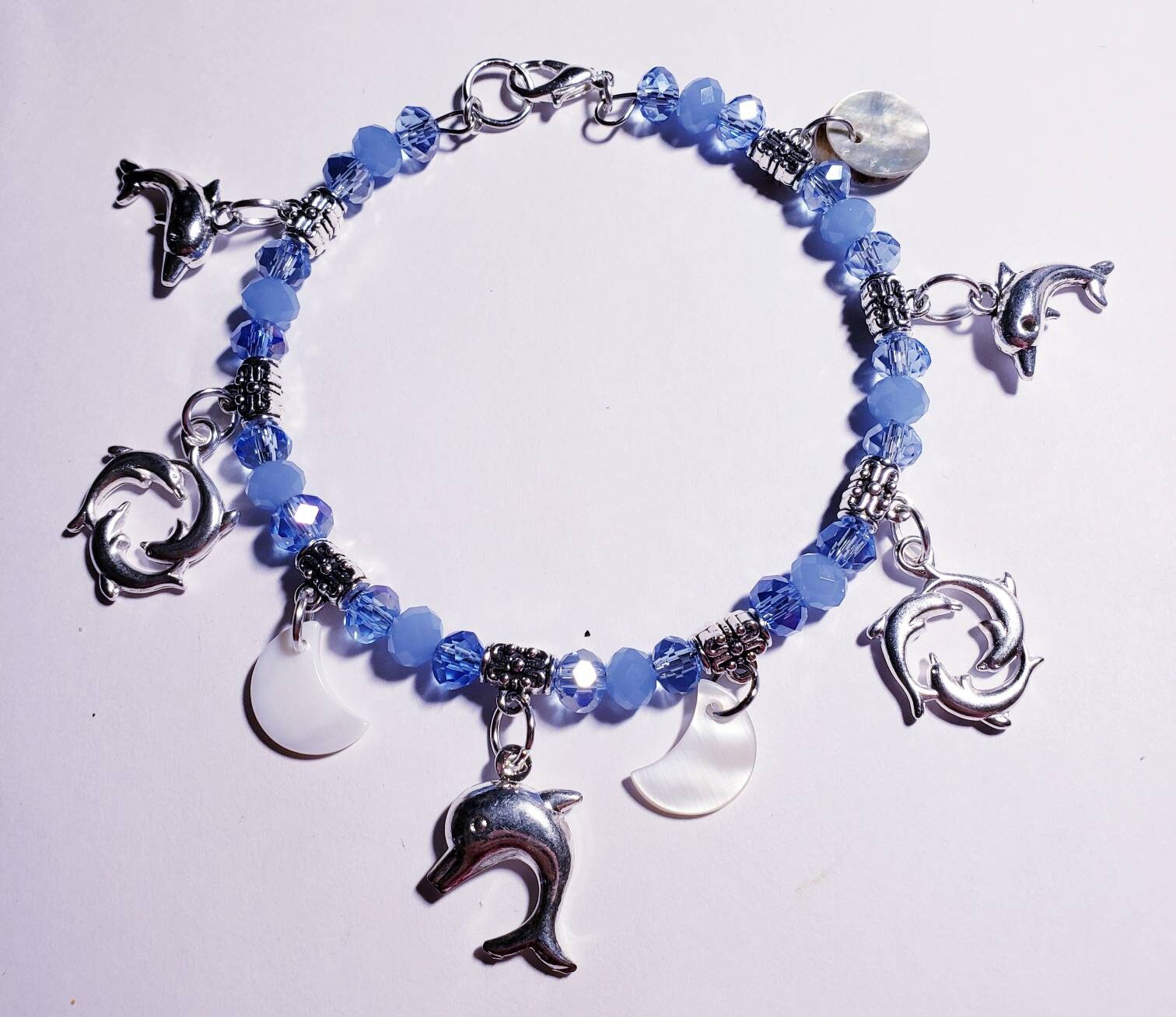 Dolphin Charm Bracelet Etsy