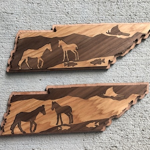 Tennessee Art / Wooden State of Tennessee
