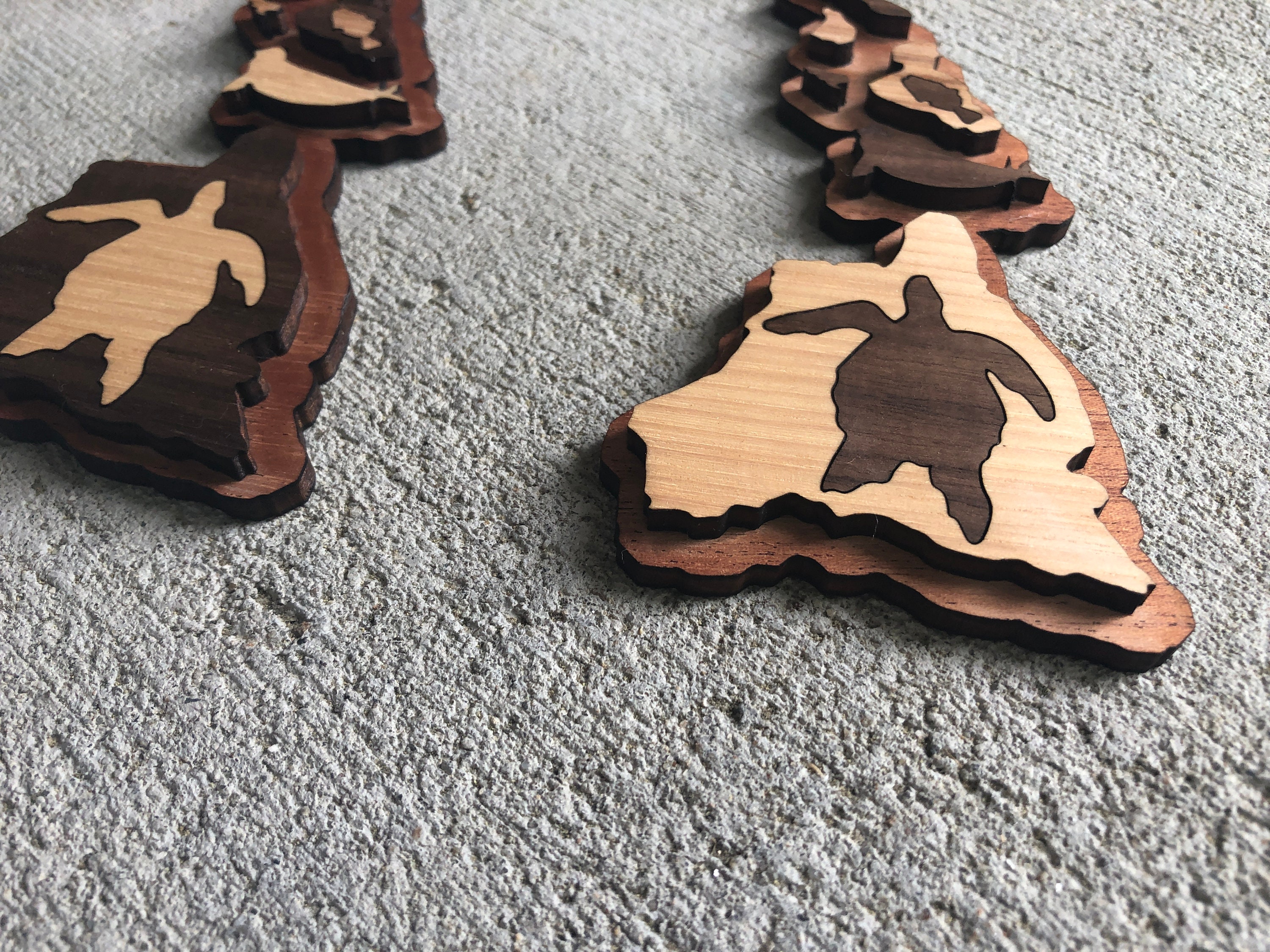 Hawaii Art / Wooden State of Hawaii | Etsy