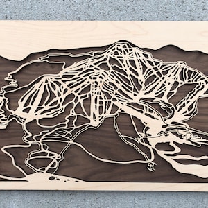 Killington Wooden Art / Killington Ski Resort Trail Map