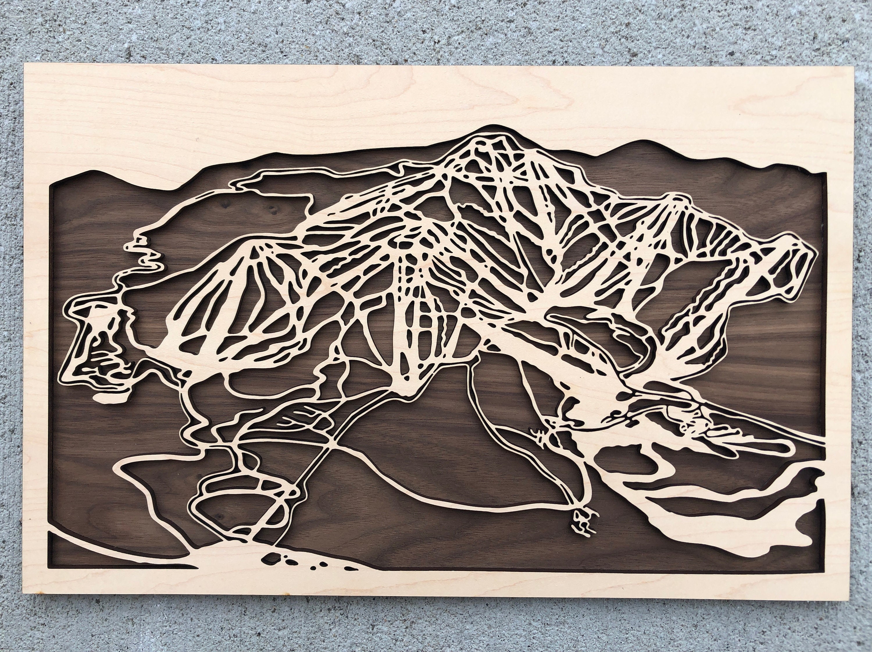 Killington Wooden Art / Killington Ski Resort Trail Map | Etsy