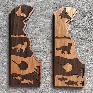 Delaware Art / Wooden State of Delaware  / Delaware  Animals / Delaware  Map / Delaware  Souvenir