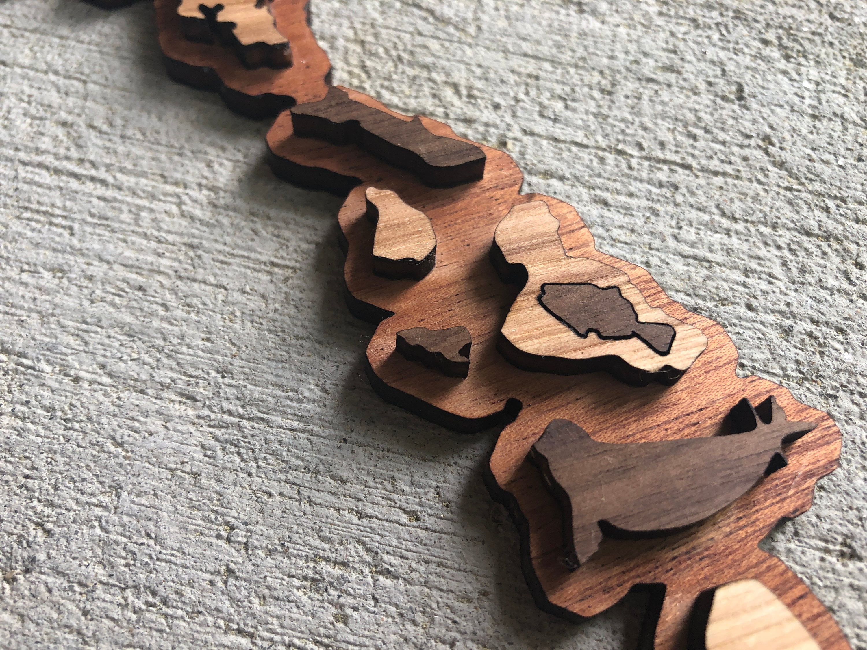 Hawaii Art / Wooden State of Hawaii Etsy