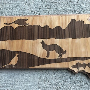 South Dakota Art / Wooden State of South Dakota image 1