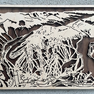 Copper Mountain Ski Resort Wooden Map / Copper Mountain Artwork