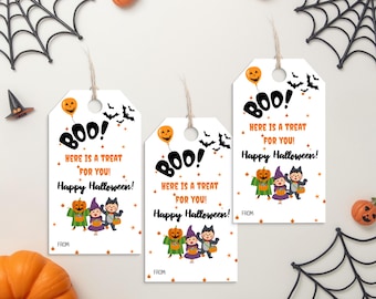 Halloween Tags Printable | Halloween Gift Tags | Halloween Classroom Favors | Digital Download