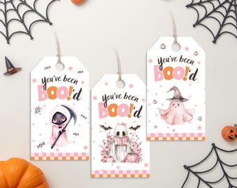 Halloween Gift Tags Printable - You've Been Boo'd Tags - Halloween Favors - Digital Download