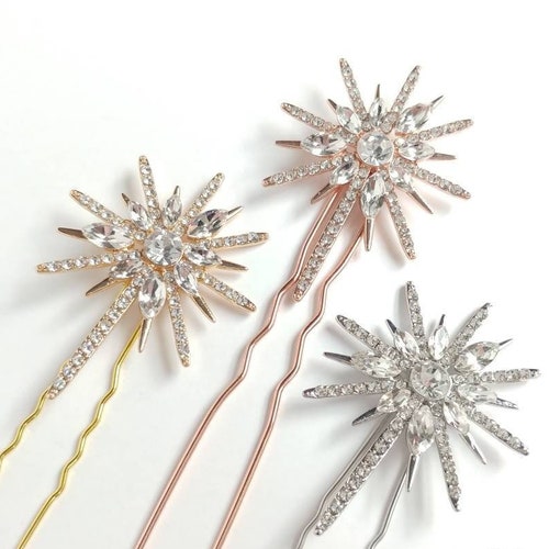 Shooting Star Hair Pinscelestial Hair Accessorywedding Hair Etsy