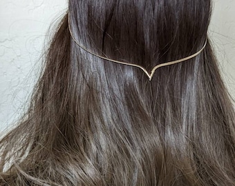 Gold Bridal Hair Accessory-Bridal Hair Chain-Gold Hair Accessories-Bridal Headpiece-Wedding Hair Accessories-Forehead Jewelry-Boho Headpiece