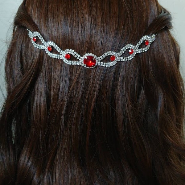 Red Bridal Hair Etsy